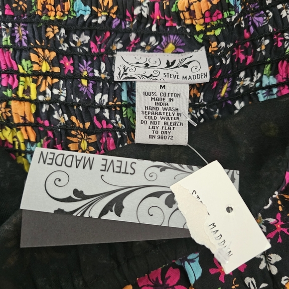 Steve Madden floral black dress size M - Picture 6 of 6